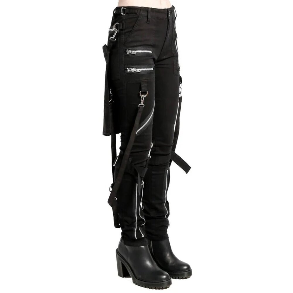 NWT Womens Bumflap Extreme Bondage Gothic Punk Rocker Cyber Steampunk Emo Pants - Picture 2 of 7